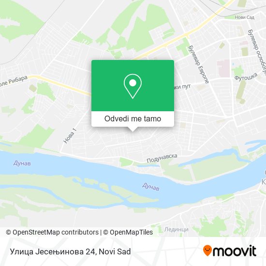 Улица Јесењинова 24 mapa