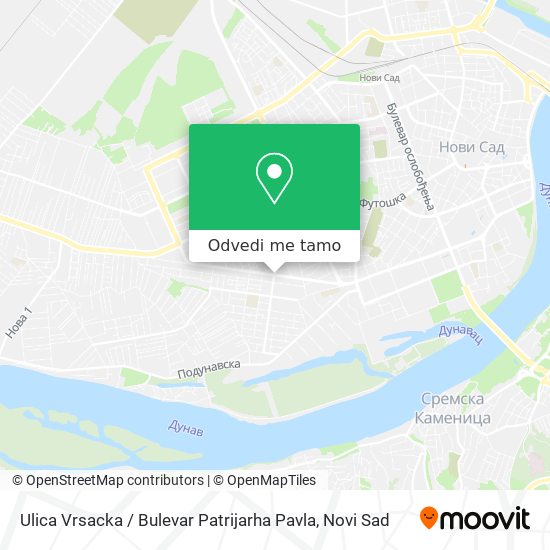 Ulica Vrsacka / Bulevar Patrijarha Pavla mapa