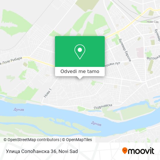 Улица Сопоћанска 36 mapa