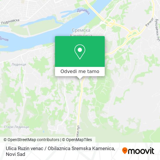 Ulica Ruzin venac / Obilaznica Sremska Kamenica mapa