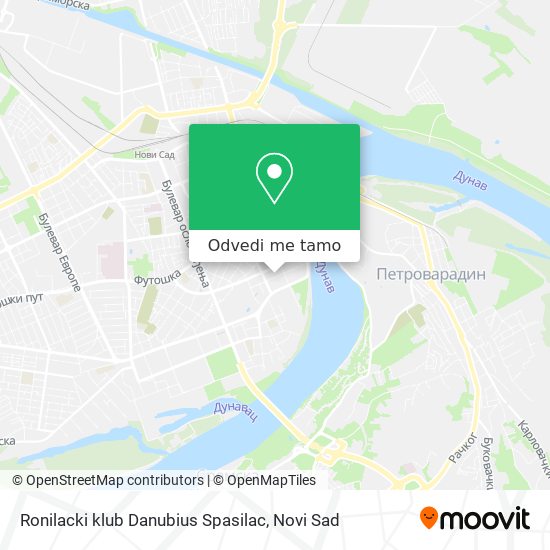 Ronilacki klub Danubius Spasilac mapa