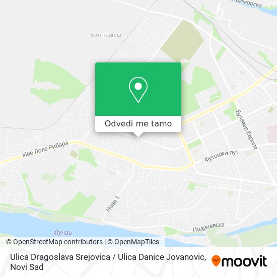 Ulica Dragoslava Srejovica / Ulica Danice Jovanovic mapa