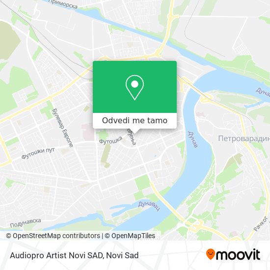 Audiopro Artist Novi SAD mapa