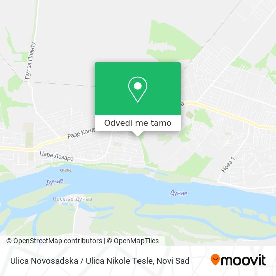 Ulica Novosadska / Ulica Nikole Tesle mapa