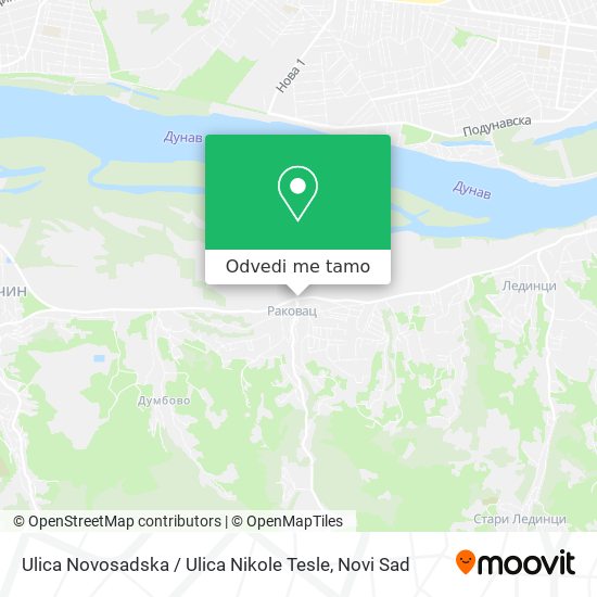 Ulica Novosadska / Ulica Nikole Tesle mapa