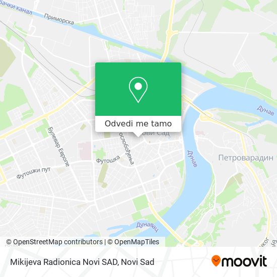 Mikijeva Radionica Novi SAD mapa