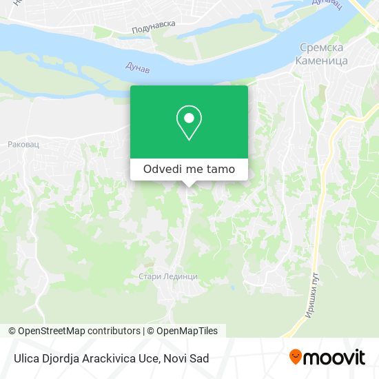 Ulica Djordja Arackivica Uce mapa