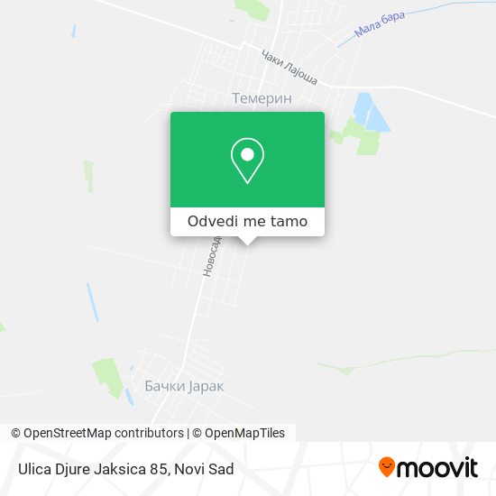 Ulica Djure Jaksica 85 mapa