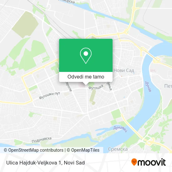Ulica Hajduk-Veljkova 1 mapa