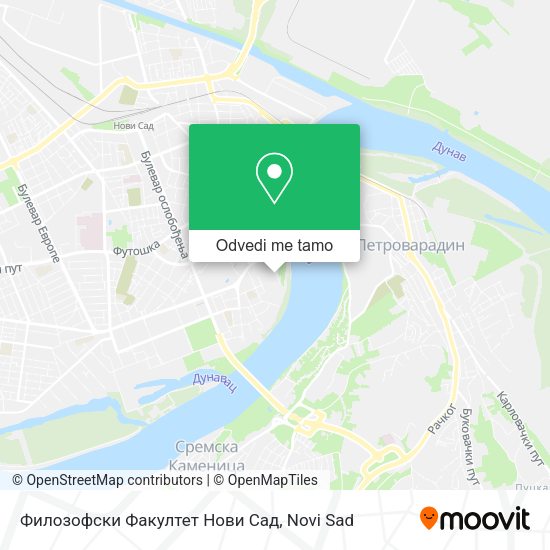 Филозофски Факултет Нови Сад mapa