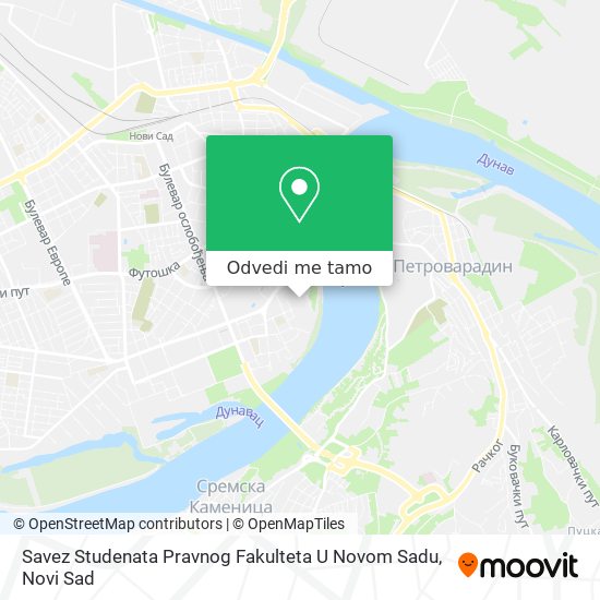 Savez Studenata Pravnog Fakulteta U Novom Sadu mapa