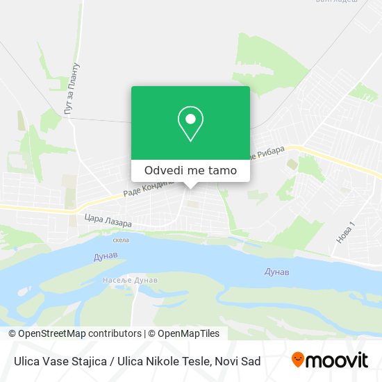 Ulica Vase Stajica / Ulica Nikole Tesle mapa