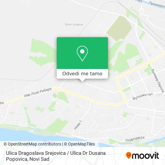 Ulica Dragoslava Srejovica / Ulica Dr Dusana Popovica mapa