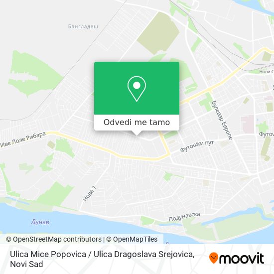 Ulica Mice Popovica / Ulica Dragoslava Srejovica mapa