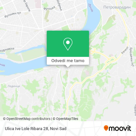 Ulica Ive Lole Ribara 28 mapa