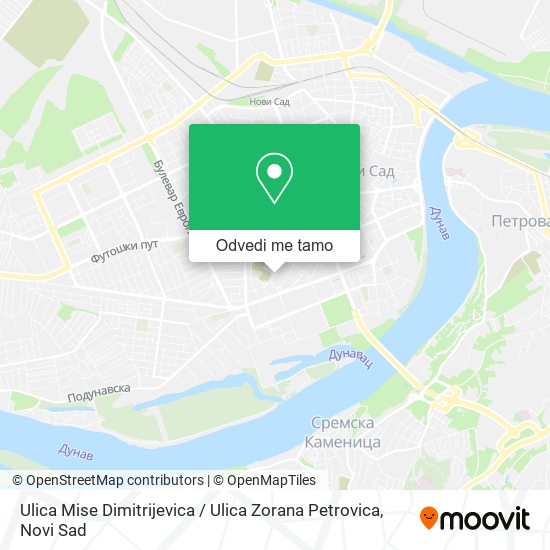 Ulica Mise Dimitrijevica / Ulica Zorana Petrovica mapa