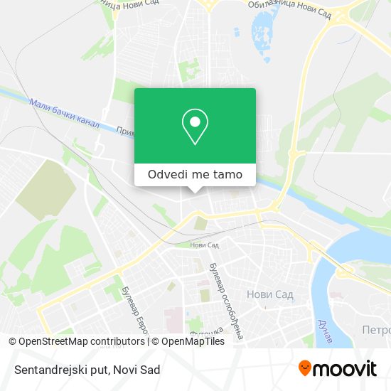 Sentandrejski put mapa