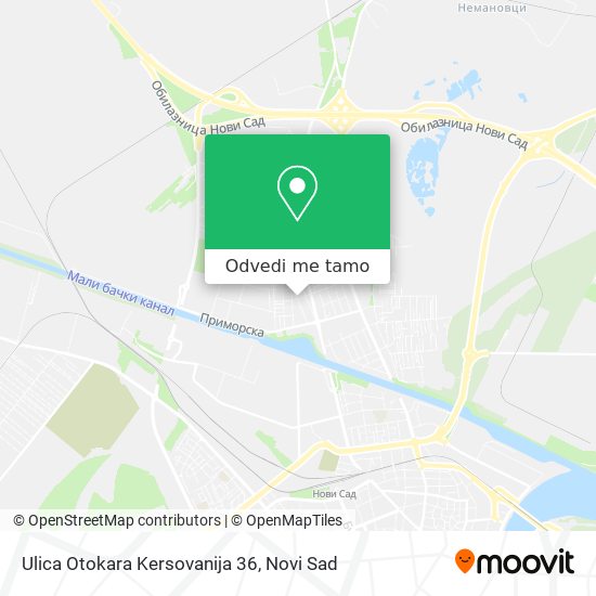 Ulica Otokara Kersovanija 36 mapa