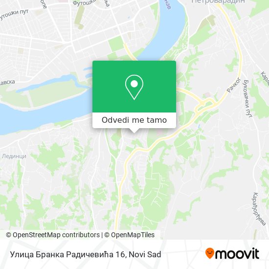 Улица Бранка Радичевића 16 mapa