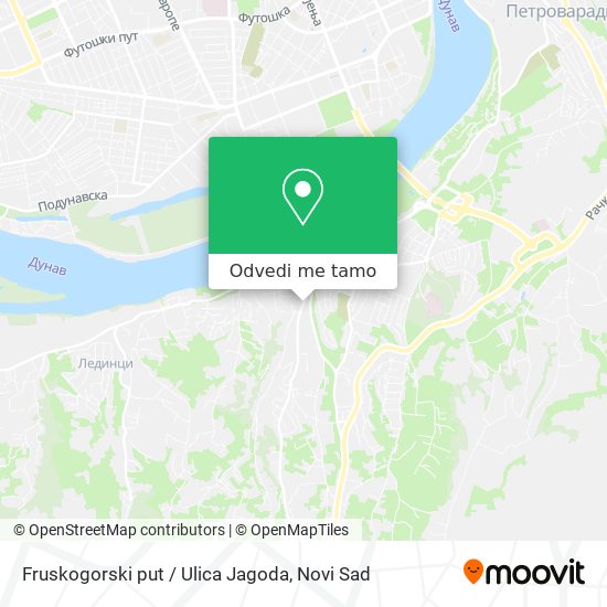 Fruskogorski put / Ulica Jagoda mapa