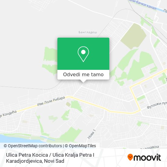 Ulica Petra Kocica / Ulica Kralja Petra I Karadjordjevica mapa