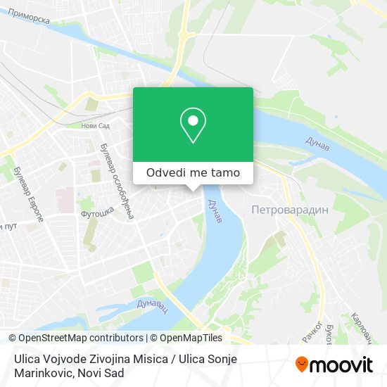 Ulica Vojvode Zivojina Misica / Ulica Sonje Marinkovic mapa