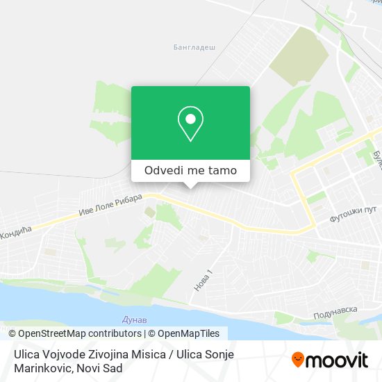 Ulica Vojvode Zivojina Misica / Ulica Sonje Marinkovic mapa