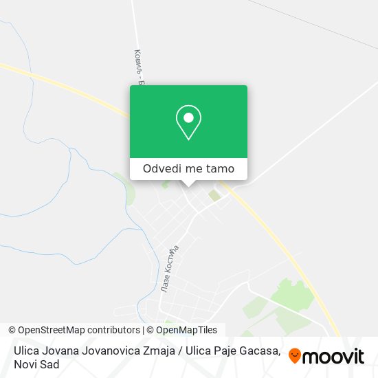 Ulica Jovana Jovanovica Zmaja / Ulica Paje Gacasa mapa