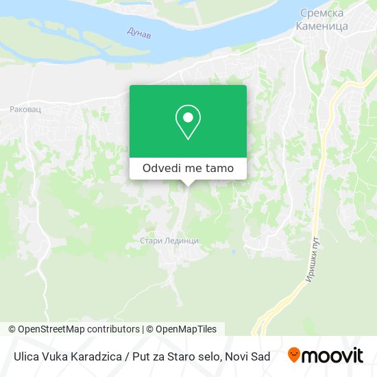 Ulica Vuka Karadzica / Put za Staro selo mapa