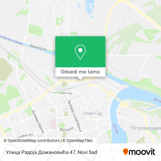 Улица Радоја Домановића 47 mapa