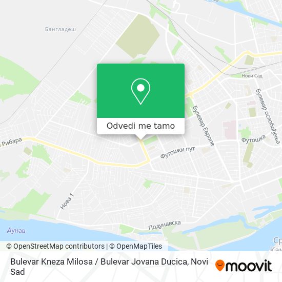 Bulevar Kneza Milosa / Bulevar Jovana Ducica mapa