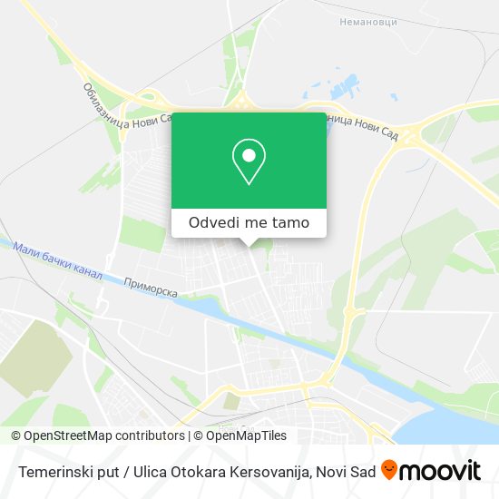 Temerinski put / Ulica Otokara Kersovanija mapa