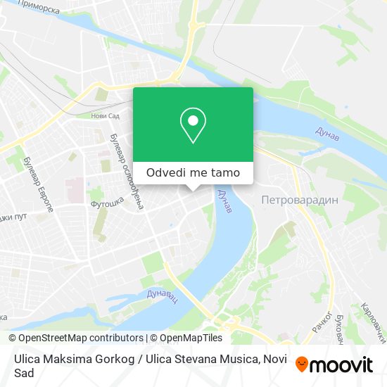 Ulica Maksima Gorkog / Ulica Stevana Musica mapa