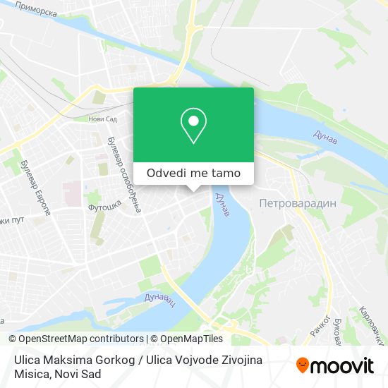 Ulica Maksima Gorkog / Ulica Vojvode Zivojina Misica mapa