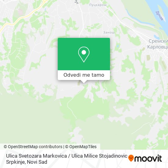 Ulica Svetozara Markovica / Ulica Milice Stojadinovic Srpkinje mapa