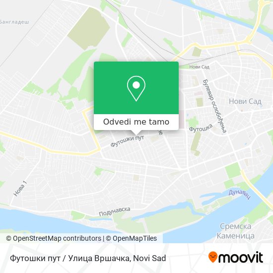 Футошки пут / Улица Вршачка mapa