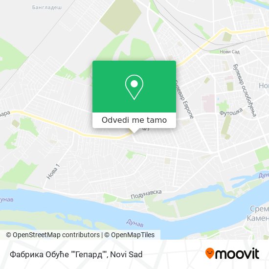 Фабрика Обуће ""Гепард"" mapa