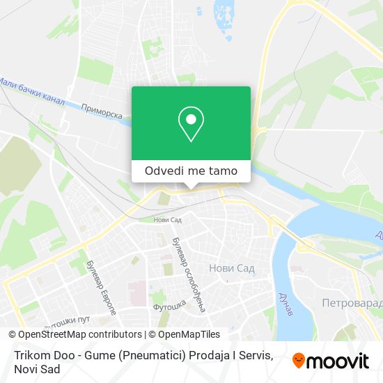 Trikom Doo - Gume (Pneumatici) Prodaja I Servis mapa