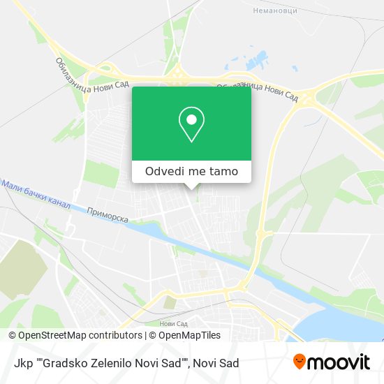 Jkp ""Gradsko Zelenilo Novi Sad"" mapa