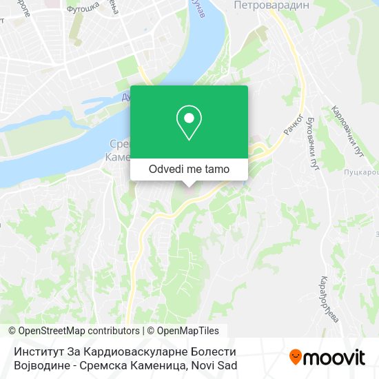 Институт За Кардиоваскуларне Болести Војводине - Сремска Каменица mapa