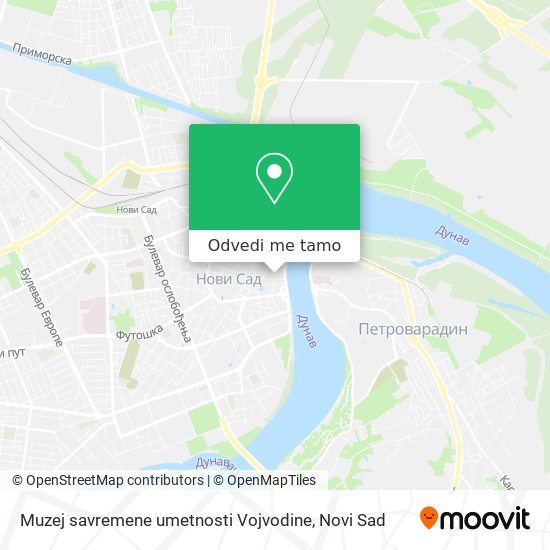 Muzej savremene umetnosti Vojvodine mapa