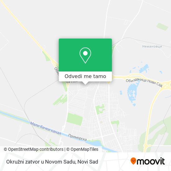Okružni zatvor u Novom Sadu mapa