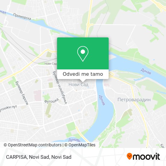 CARPISA, Novi Sad mapa