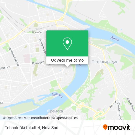 Tehnološki fakultet mapa