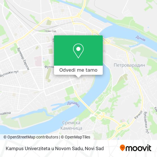 Kampus Univerziteta u Novom Sadu mapa