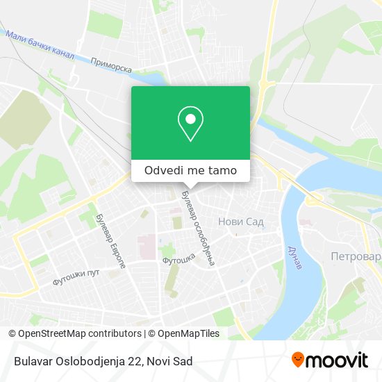 Bulavar Oslobodjenja 22 mapa