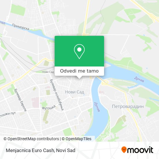 Menjacnica Euro Cash mapa