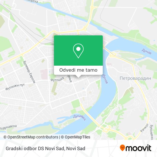 Gradski odbor DS Novi Sad mapa