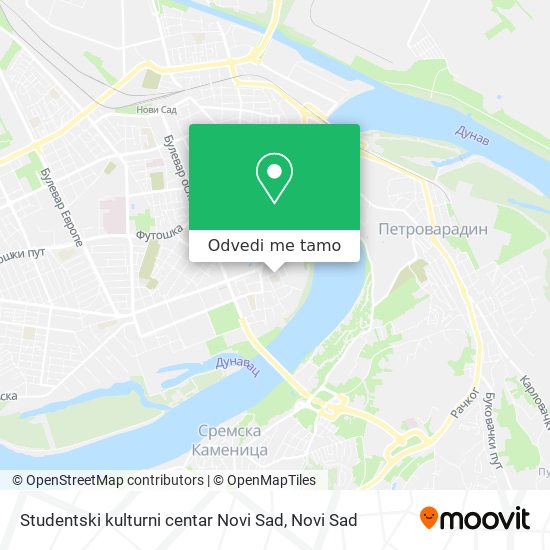 Studentski kulturni centar Novi Sad mapa