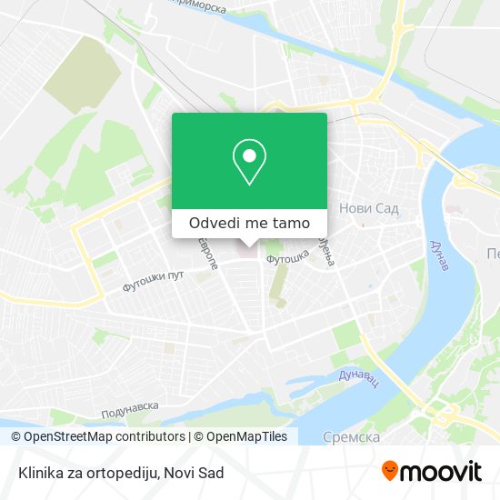 Klinika za ortopediju mapa